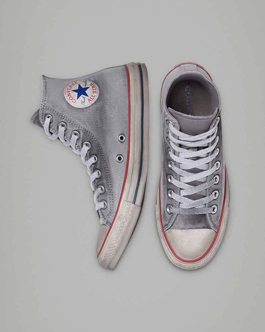 Tenis Converse Chuck Taylor All Star Lona Smoke Cano Alto Feminino Cinzentas Branco | PT K01073T